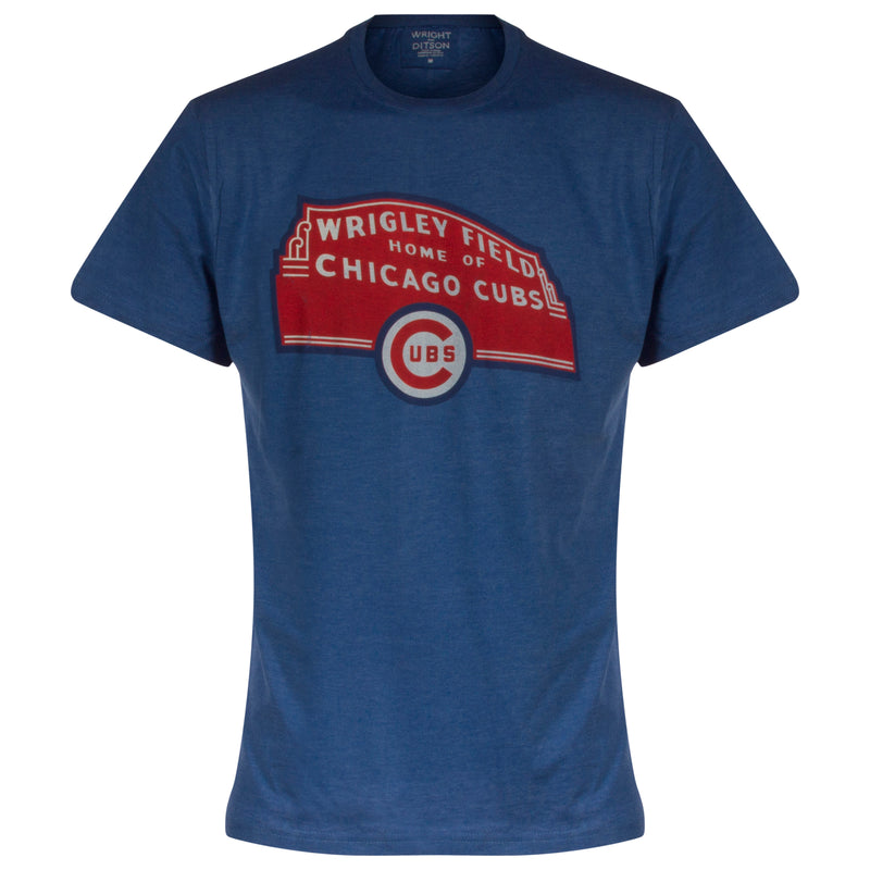 Chicago Cubs Men's Heather Royal Wrigley Field Marquee Tee
