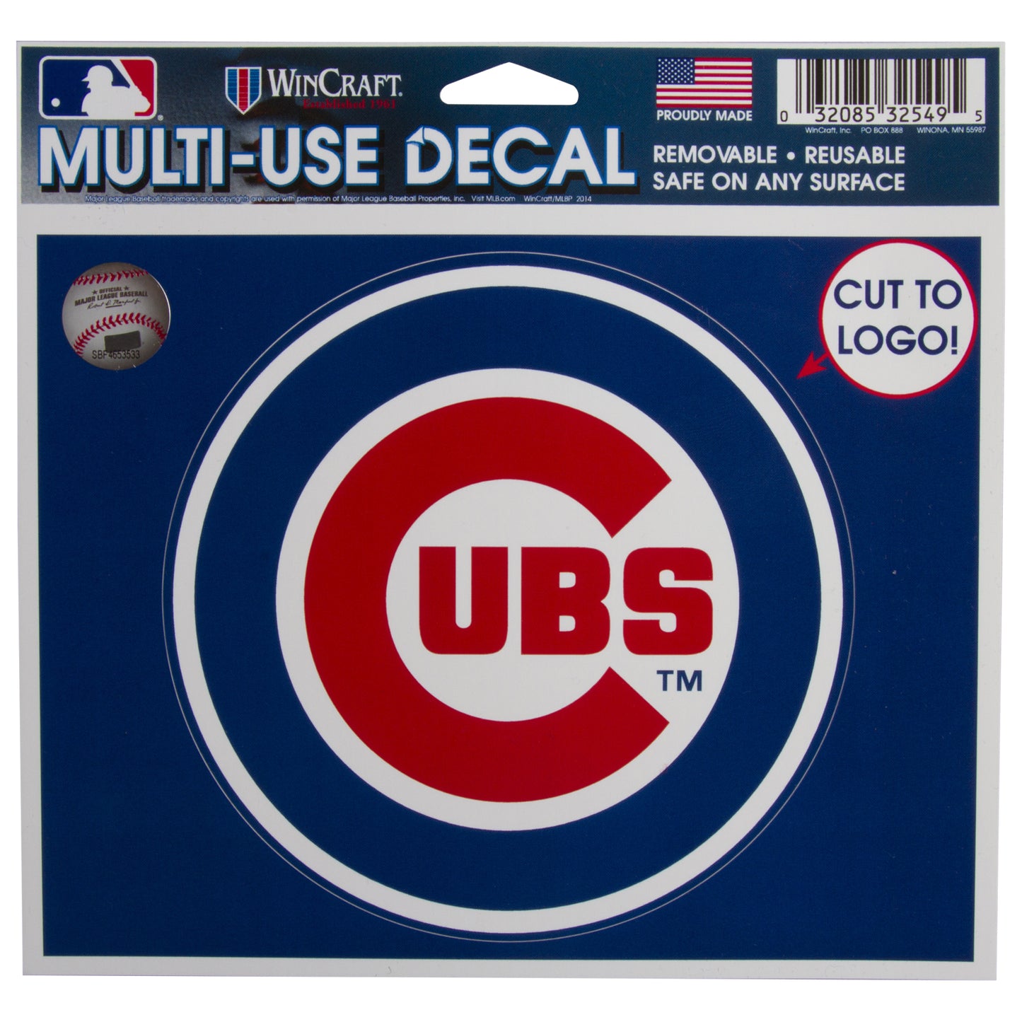 Chicago Cubs 4" Multi-Use Bullseye Logo Decal