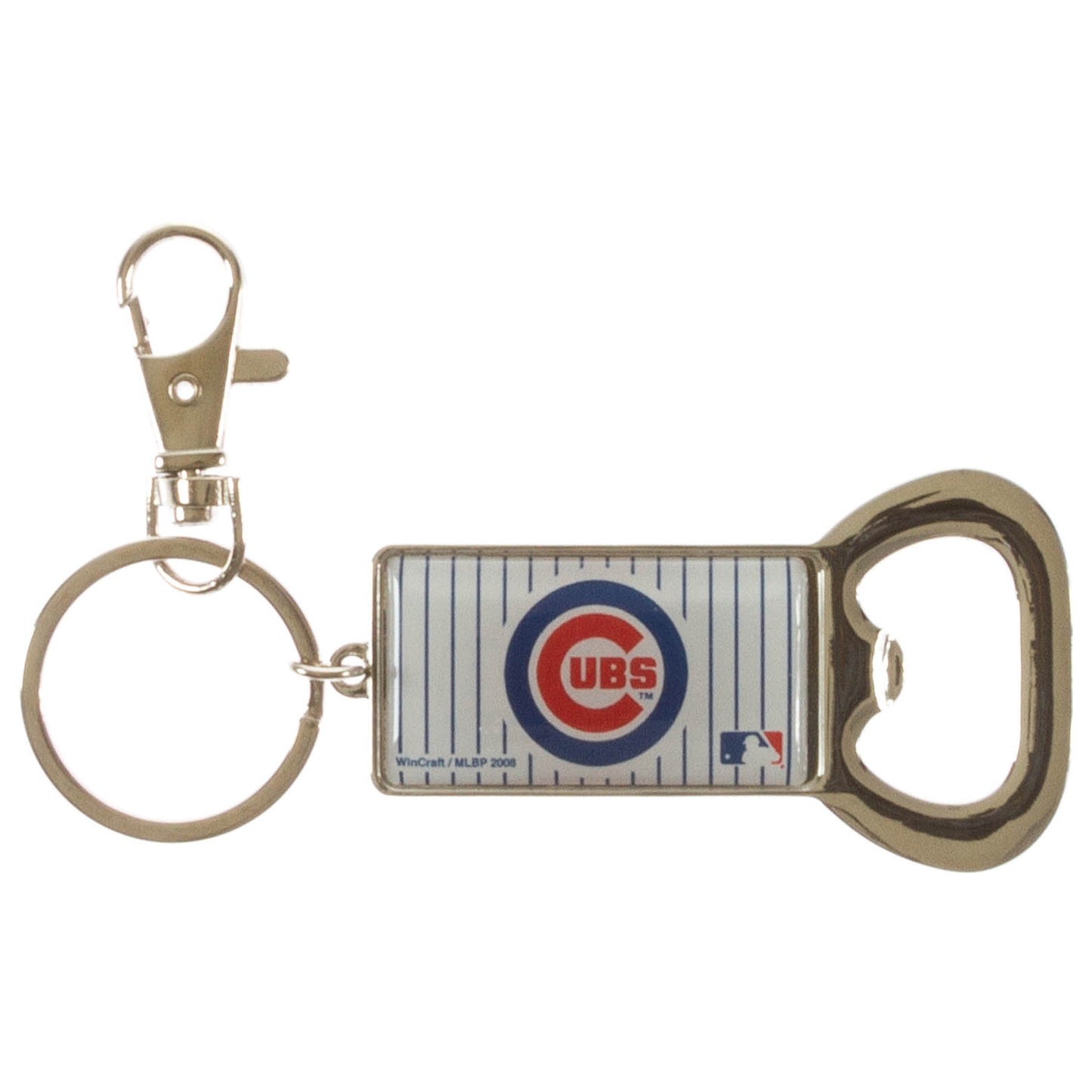 Chicago Cubs Pinstripe Bottle Opener Key Ring