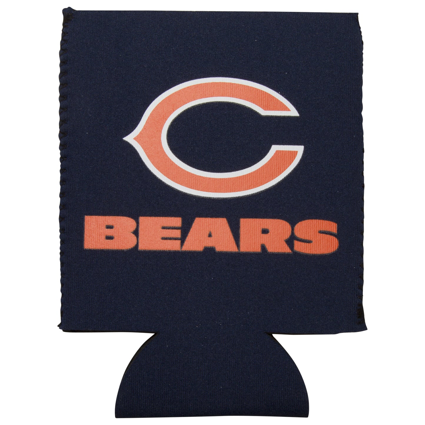 Chicago Bears Navy Flat Orange Primary "C" and Text Logo Can Koozie
