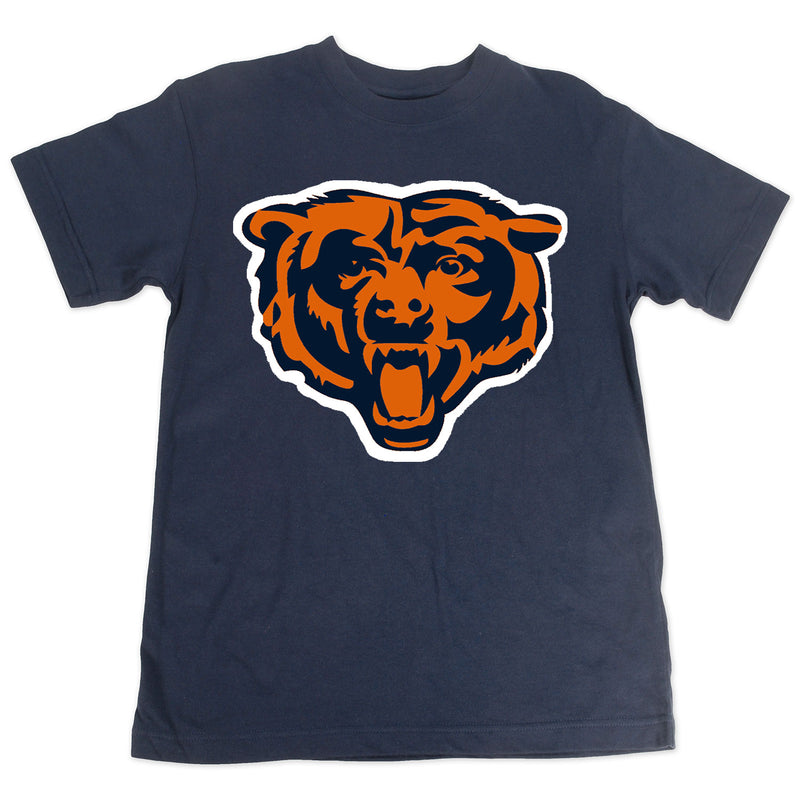 Chicago Bears Youth Full Bear Face Navy T-Shirt
