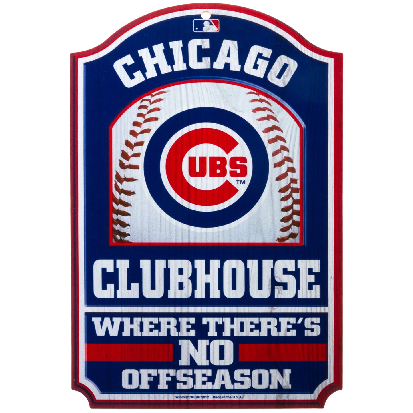 Chicago Cubs Clubhouse Wooden Sign