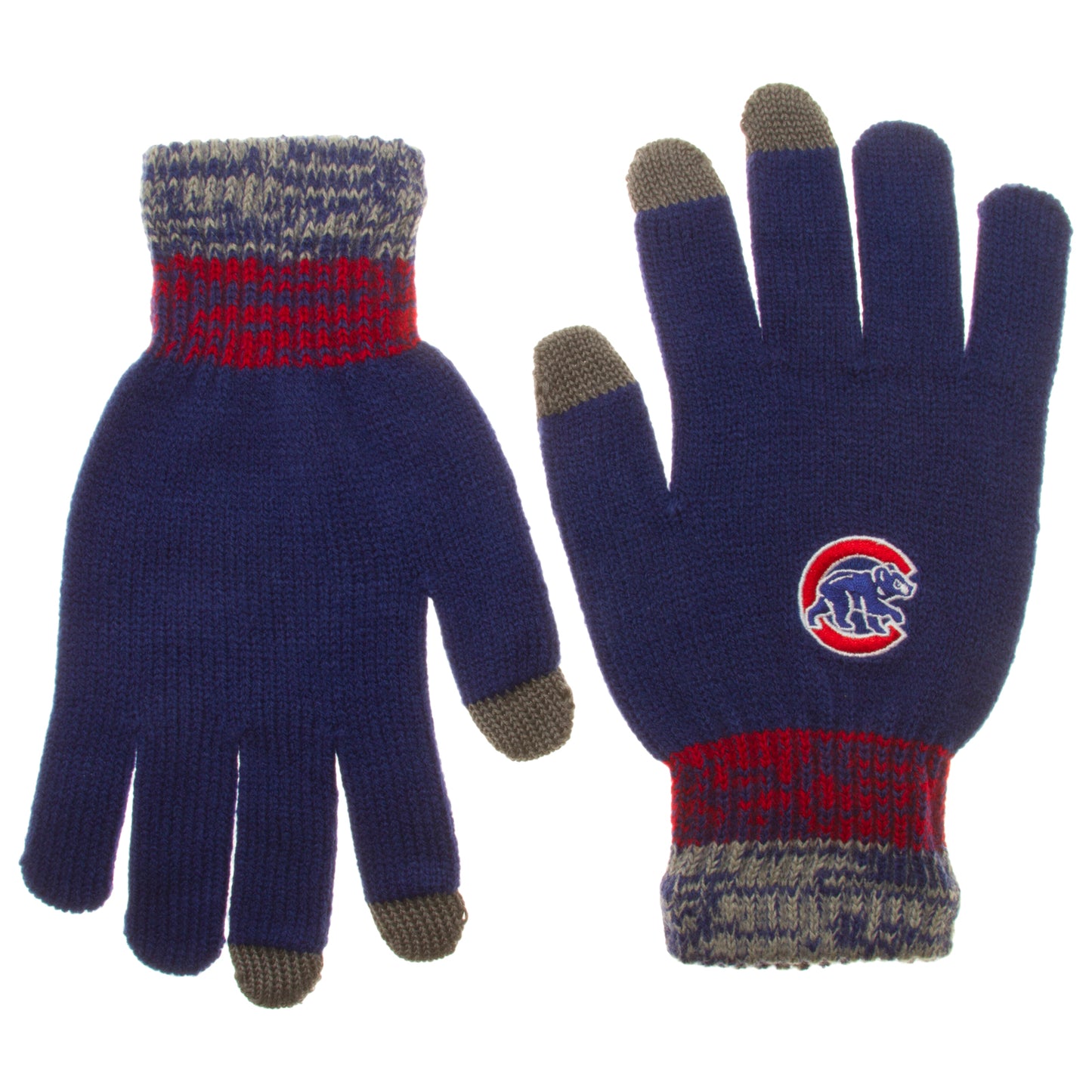 Chicago Cubs Men's Royal Blue Crawl Bear Logo Static Touch Gloves