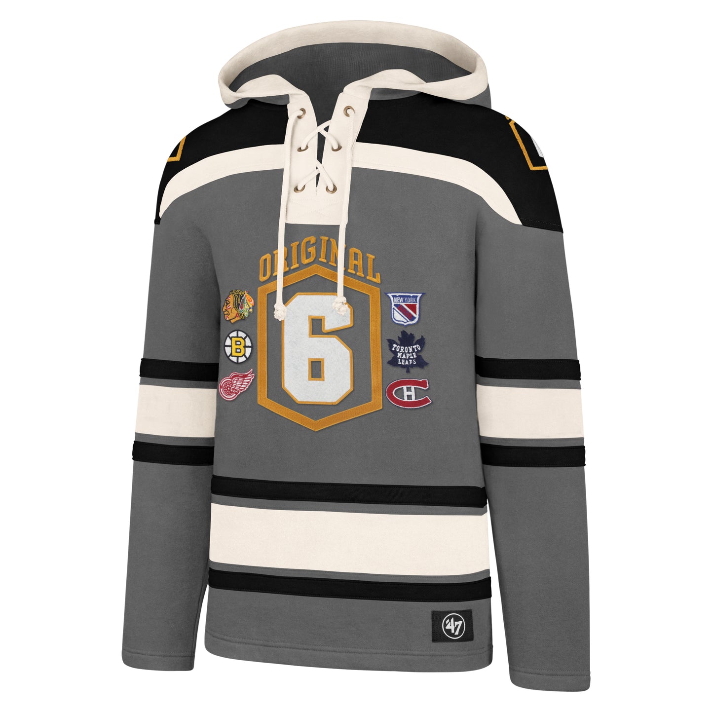 Chicago Blackhawks Men's Grey Original Wolf Lacer Hoodie – Clark