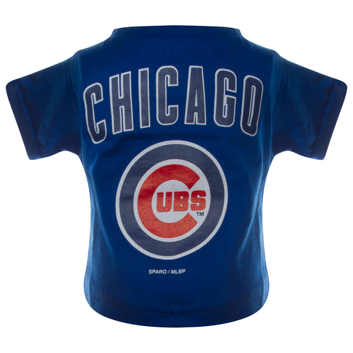 Chicago Cubs Royal Road Jersey Logo and Bullseye Dog Tee - Clark Street  Sports