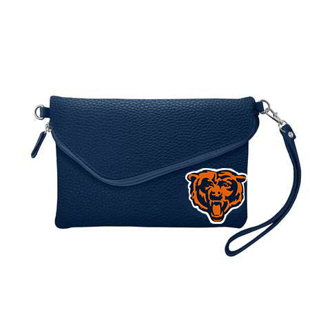 Chicago Bears Navy Pebble Fold Over Purse