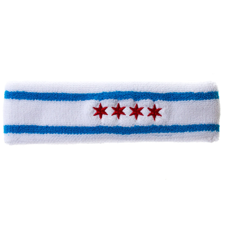 Chicago Flag White Headband