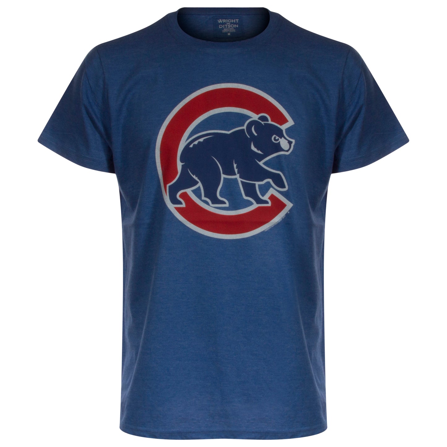 Chicago Cubs Men's Heather Royal Faded Crawl Bear Logo Ballpark Tee ...