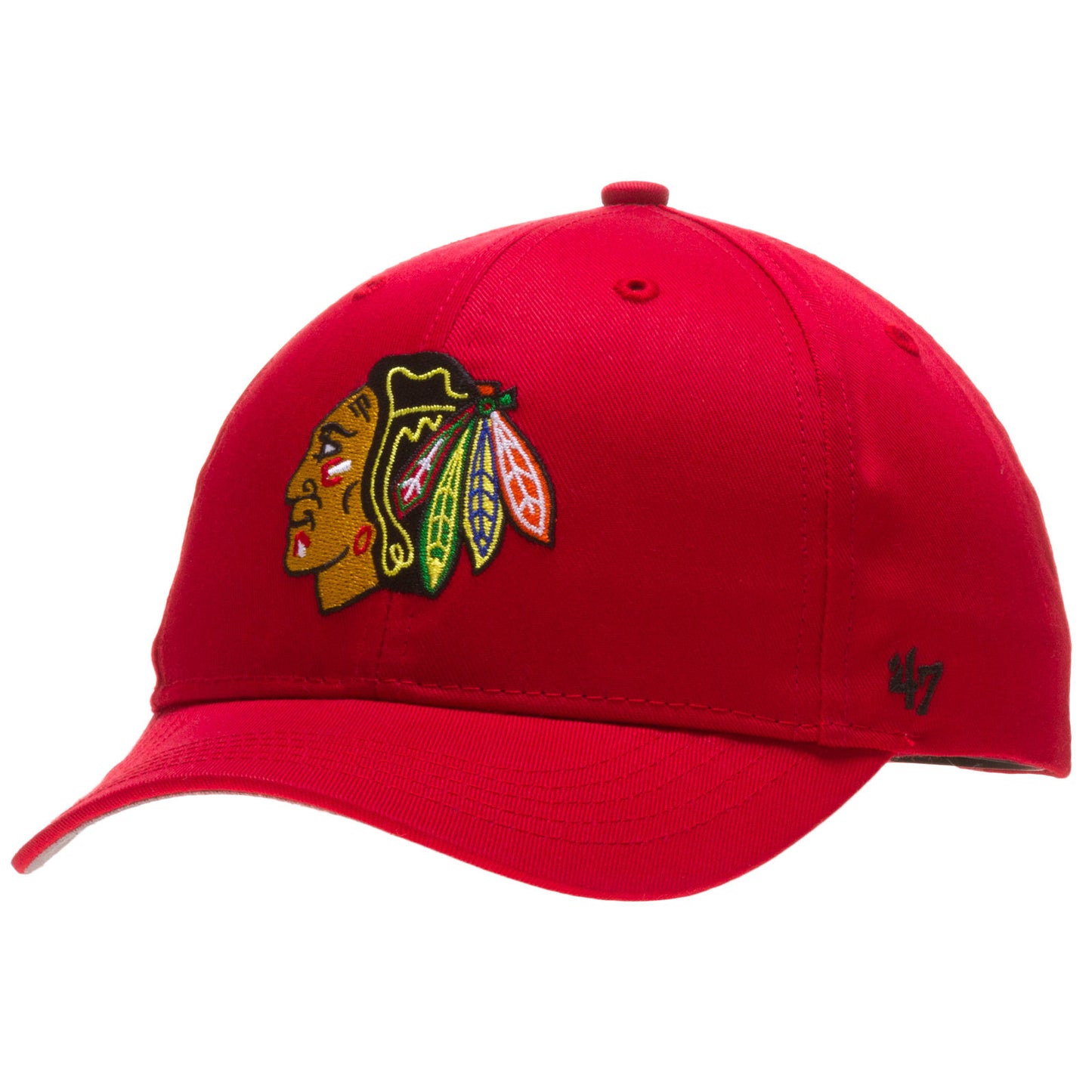 Chicago Blackhawks Youth Red Basic 47 MVP Indian Head Logo Hat