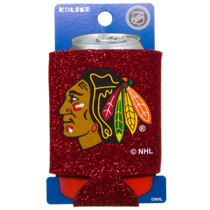 Chicago Blackhawks Red Bling Logo Koozie