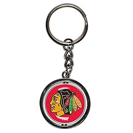 Chicago Blackhawks Round Spinning Key Ring by Wincraft