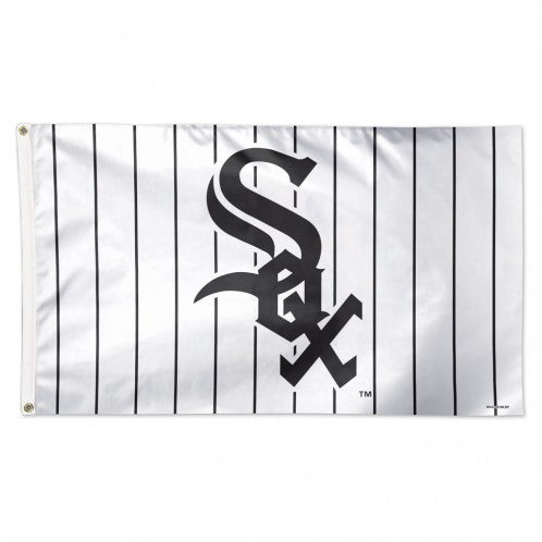 Chicago White Sox Pinstripe Logo Deluxe Flag