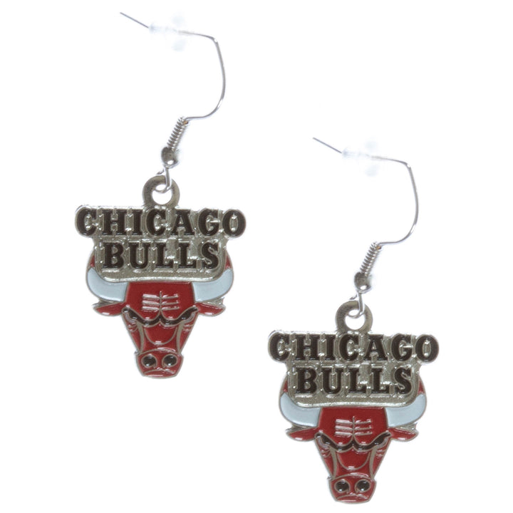 Chicago Bulls Dangle Logo Earrings