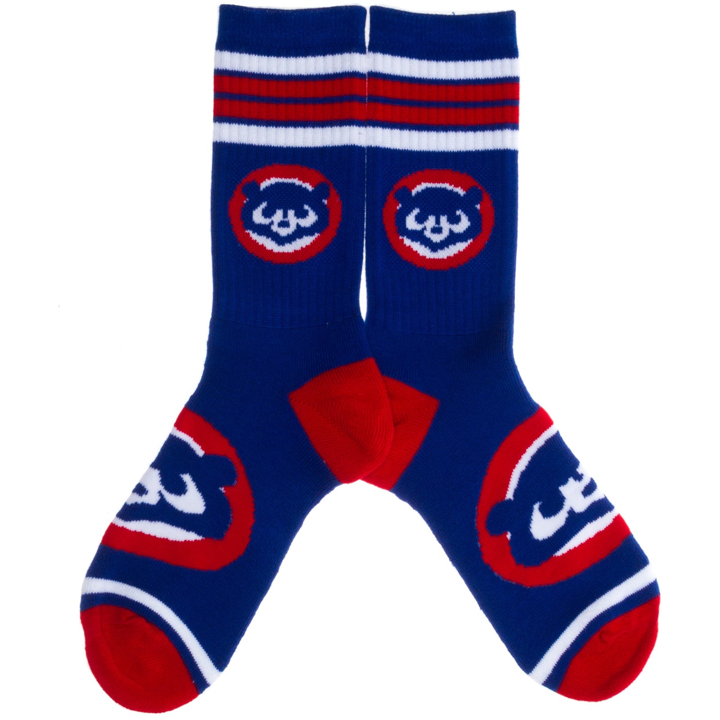Chicago Cubs Four Stripes Big 1984 Logo Socks