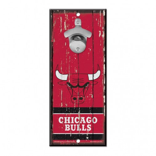 Chicago Bulls Bottle Opener Wood Sign – Clark Street Sports