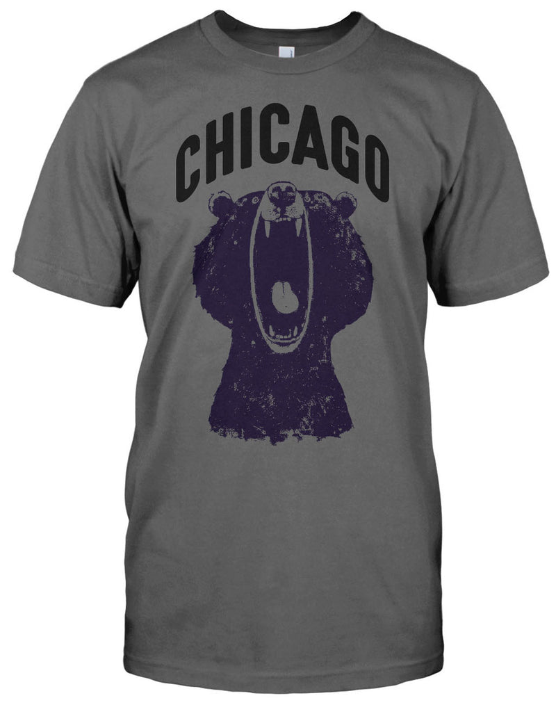 Chicago Bears Grey Open Mouth Loud Tee