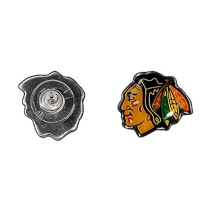 Chicago Blackhawks Logo Post Earrings