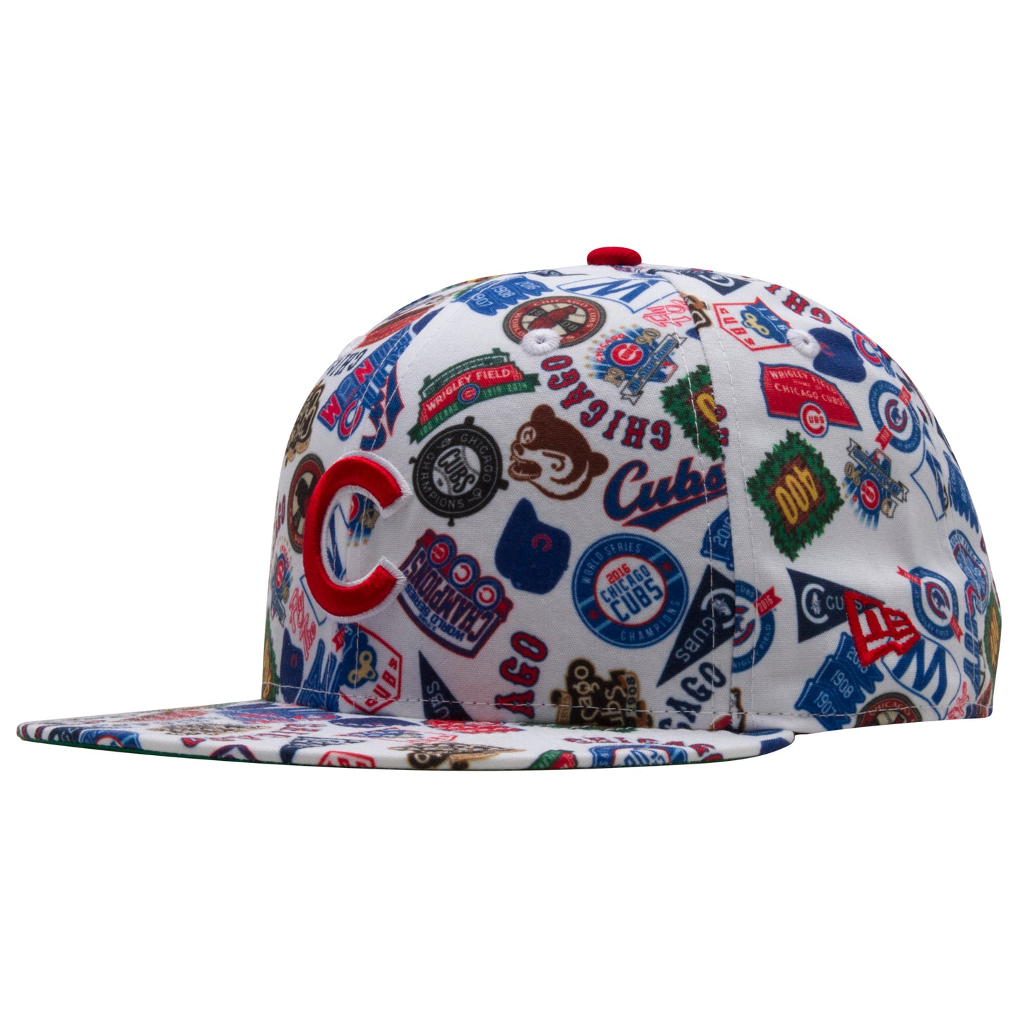 Chicago Cubs White Multi-Logo Snapback Hat