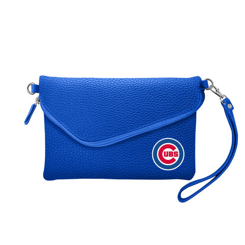 Chicago Cubs Fold Over Crossbody Pebble Purse