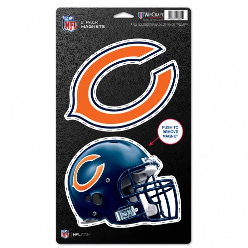 NFL Chicago Bears Logo Helmet Magnet (Pack of 1)