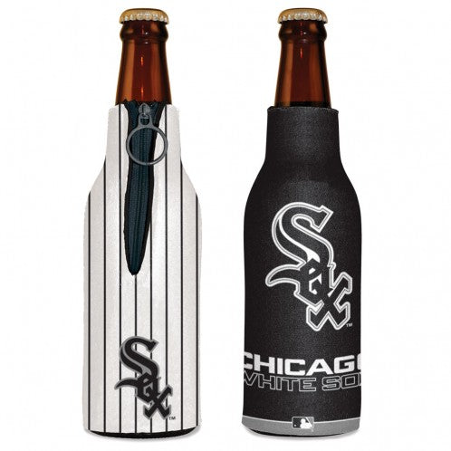 Chicago White Sox Bottle Zipper Pinstripe Coozie