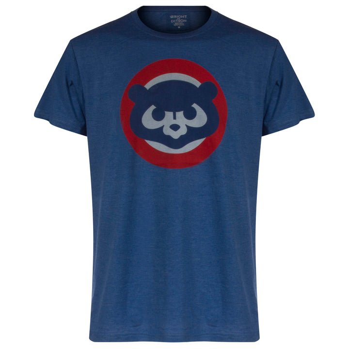Chicago Cubs Men's Heather Royal Faded 1980's Cub Face Logo