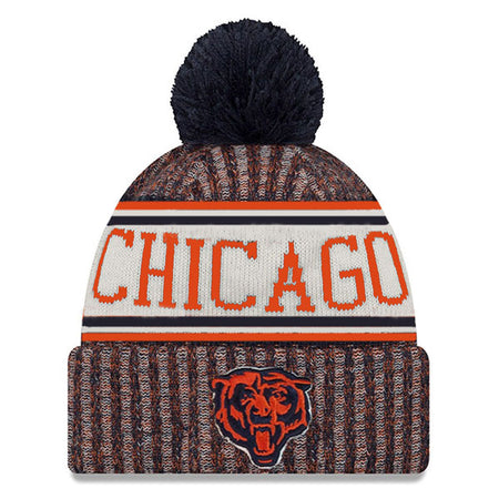 New Era Chicago Bears Navy/Orange 2019 NFL Sideline Home Official Sport Knit Hat