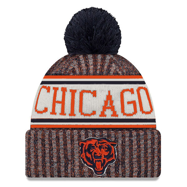 Chicago Bears Men's Orange NE18 Sport Knit w/ Pom & Bear Face