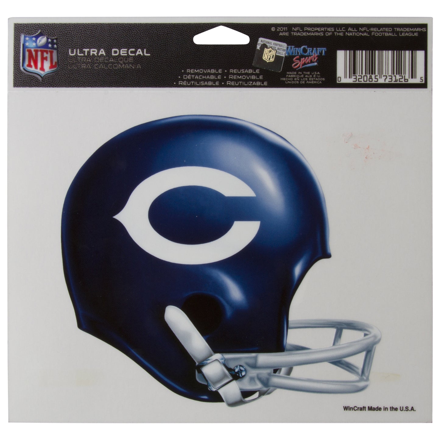 Chicago Bears 5" x 6" Retro Helmet Ultra Decal