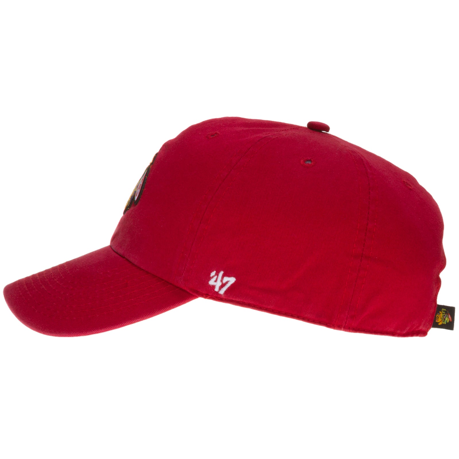 Chicago Blackhawks Primary Logo Red Adjustable Clean-Up Hat - Adult ...