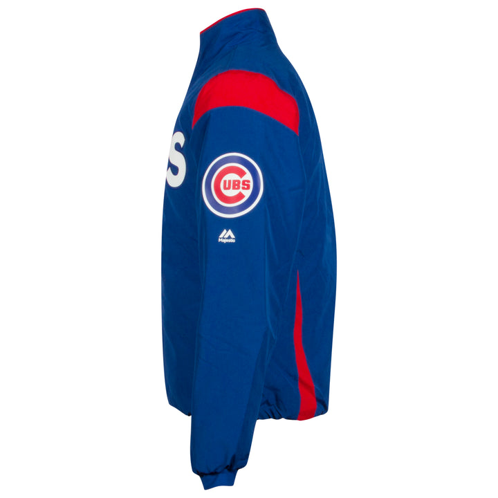 Chicago Cubs Mens Medium Full Zip Majestic Windbreaker Rain Coat Jacket