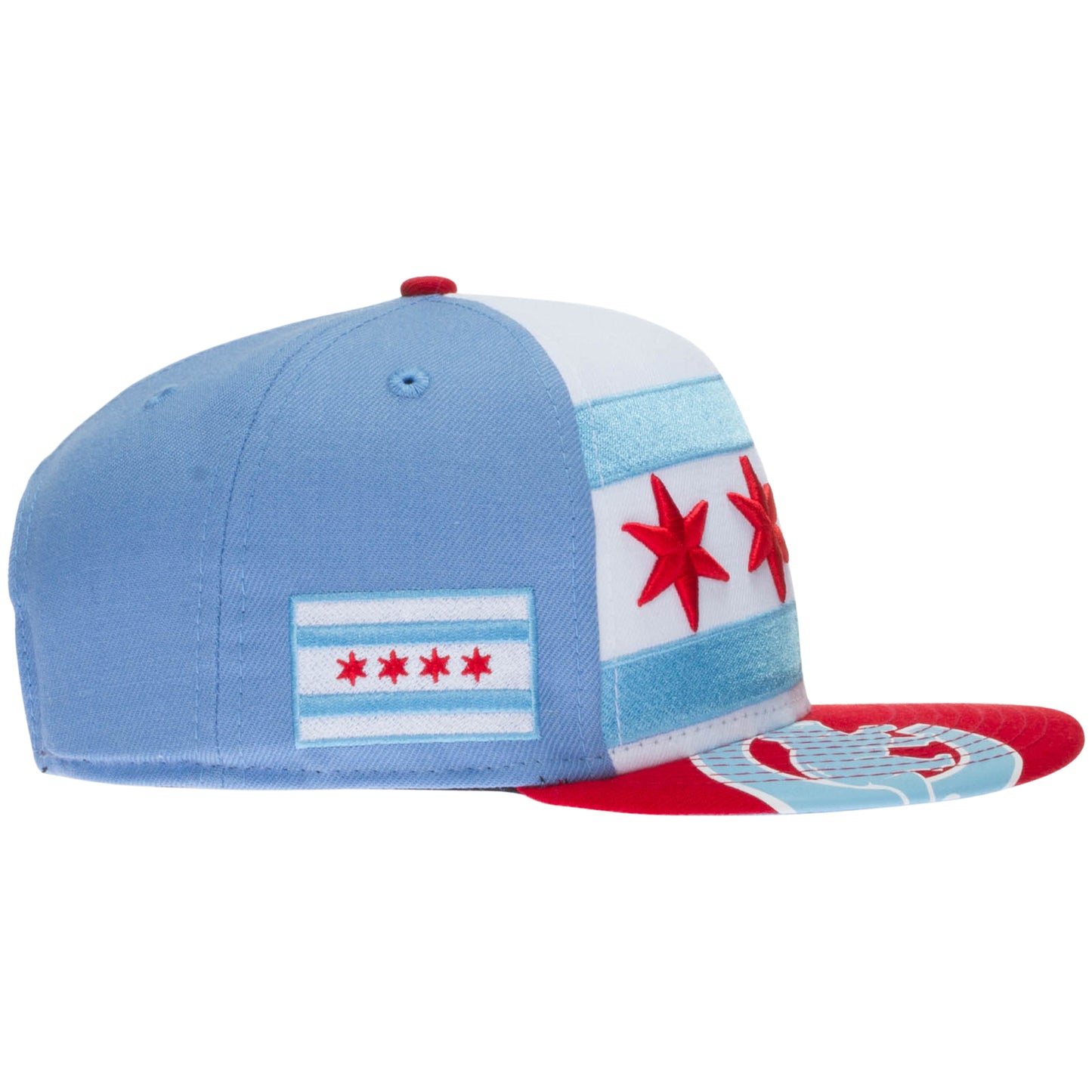 Chicago Cubs Blue, White, and Red Chicago Flag Snapback