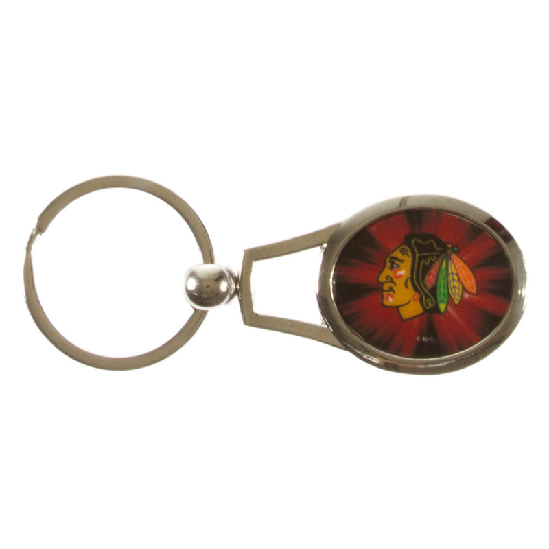 Chicago Blackhawks Primary Logo Oval Keychain