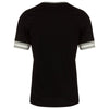 Chicago White Sox Youth Black Distressed Logo Striped Sleeves Tee