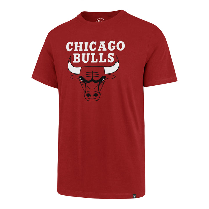 Chicago Bulls Red Primary Logo '47 Super Rival Tee