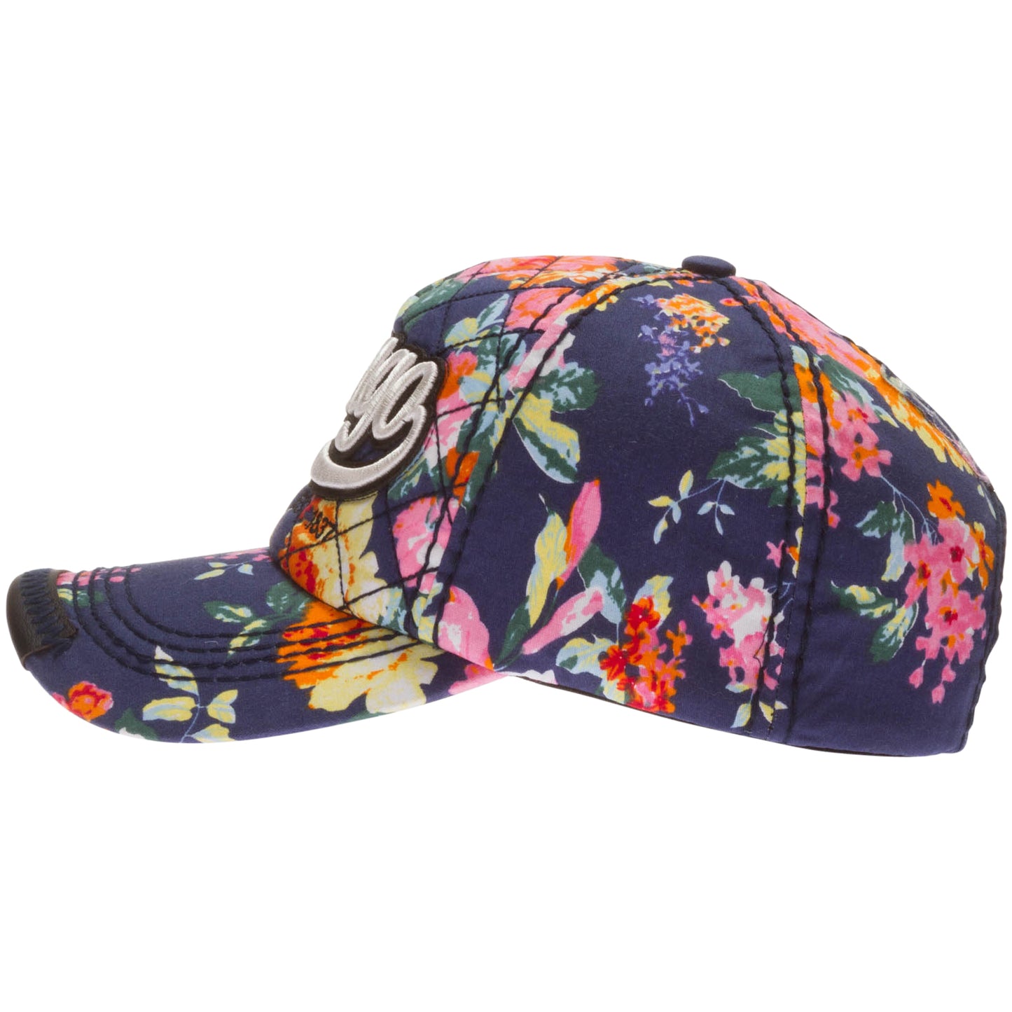 Chicago Navy Floral Adjustable Hat