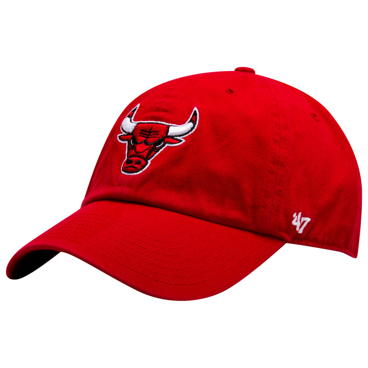 Chicago Bulls Red Primary Logo Clean Up Adjustable Hat