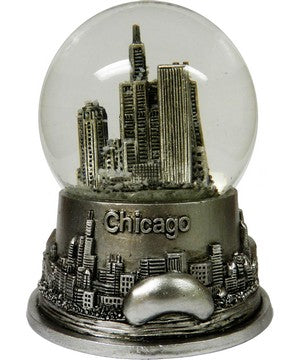 Chicago 65MM Poly Pewter Globe