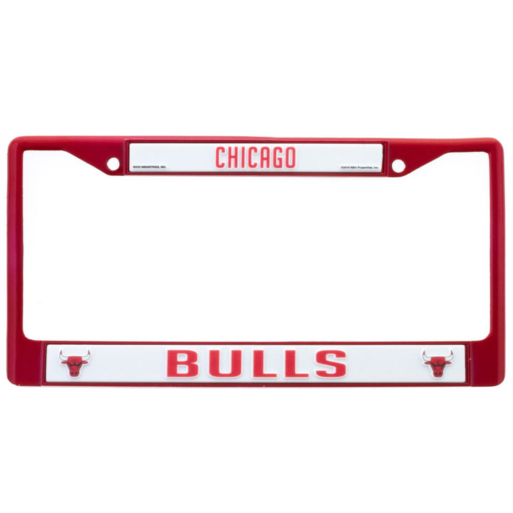 Chicago Bulls Red Chrome License Plate Frame