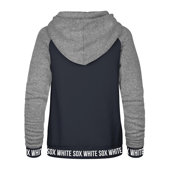 Chicago White Sox Navy Batterman Knit Trim Pullover Women's Hoodie