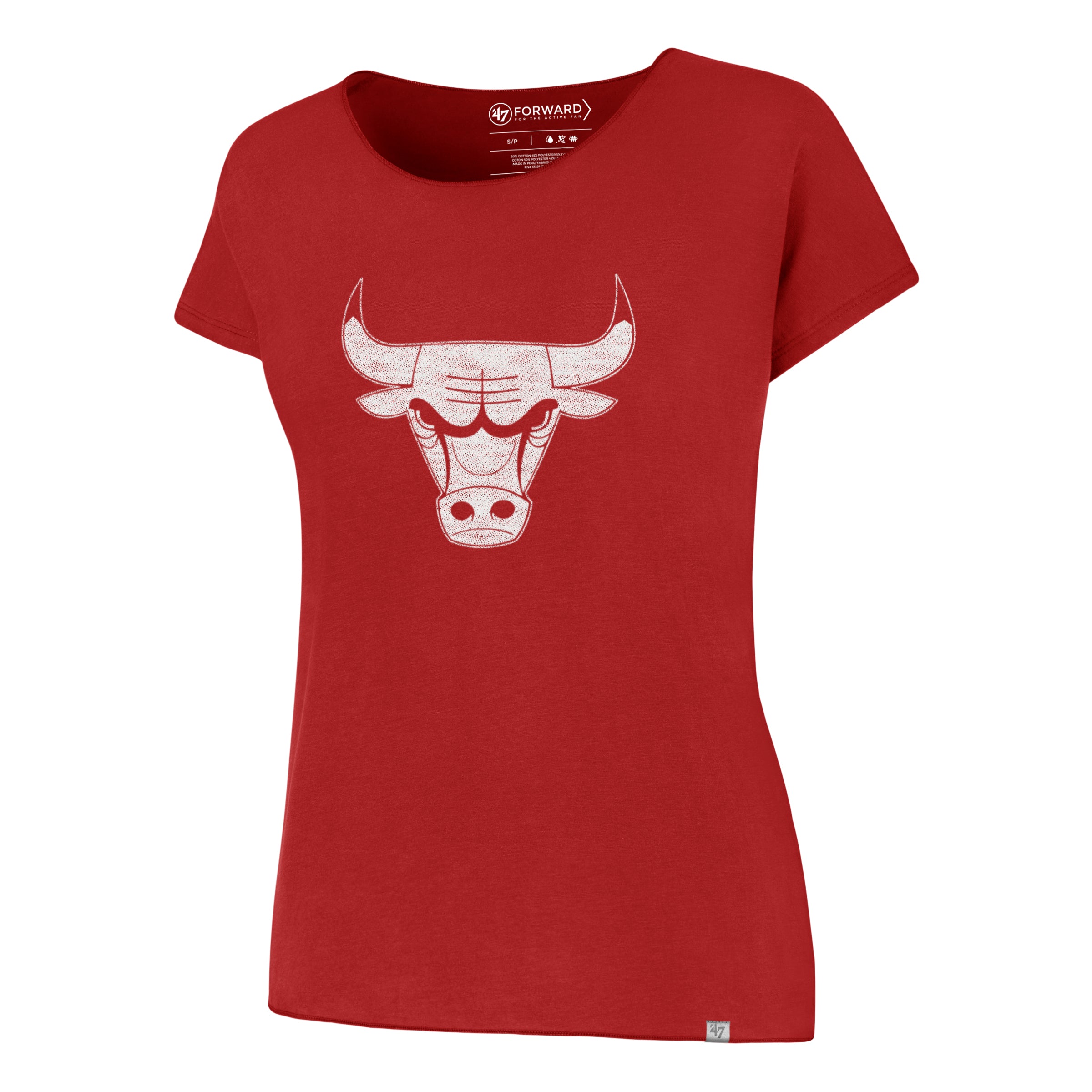 Women's Chicago Bulls New Era White Split Back T-Shirt