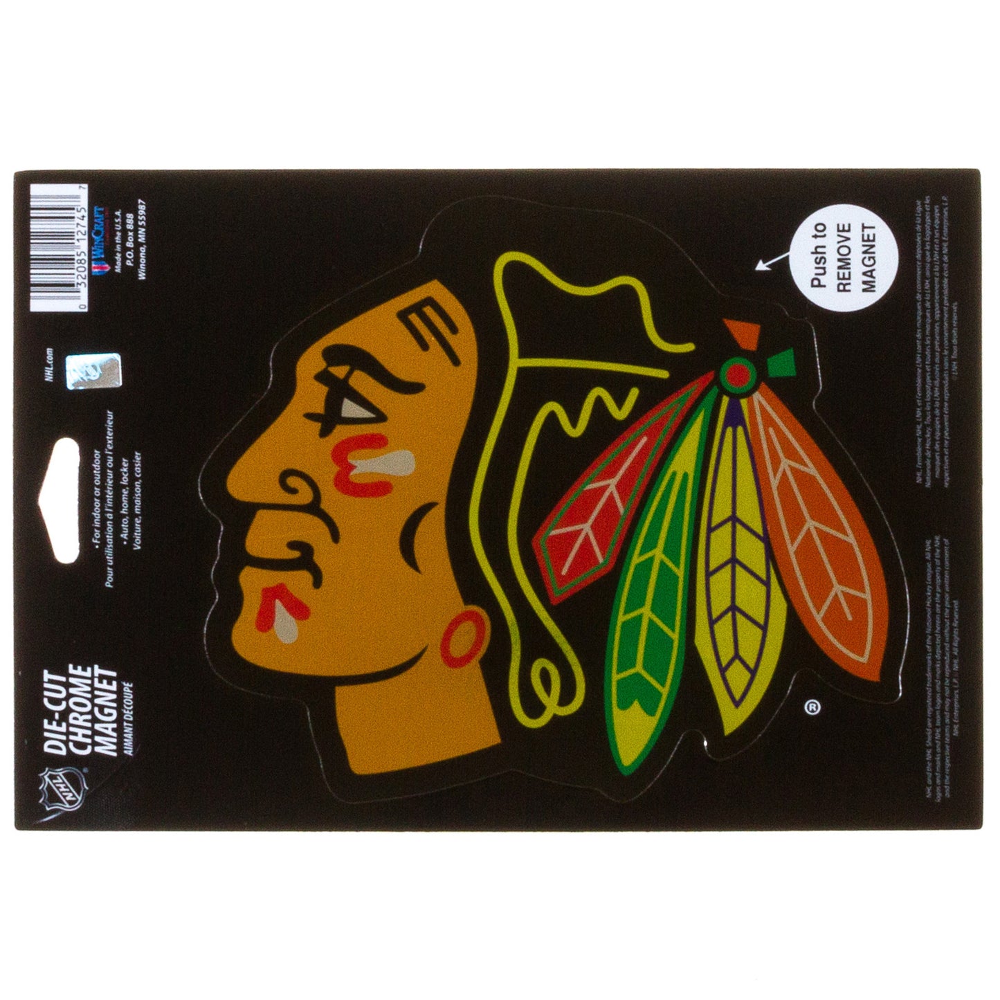 Chicago Blackhawks 6" x 6" Die-Cut Chrome Magnet