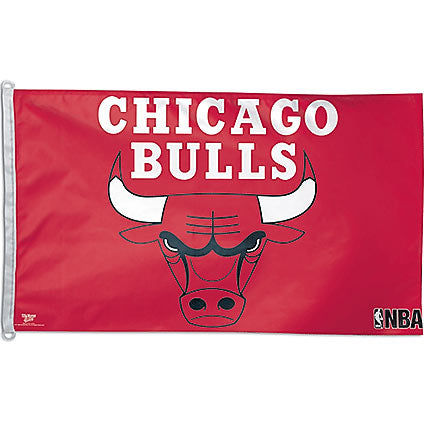 Chicago Bulls Red 3'x5' Flag with Logo by Wincraft