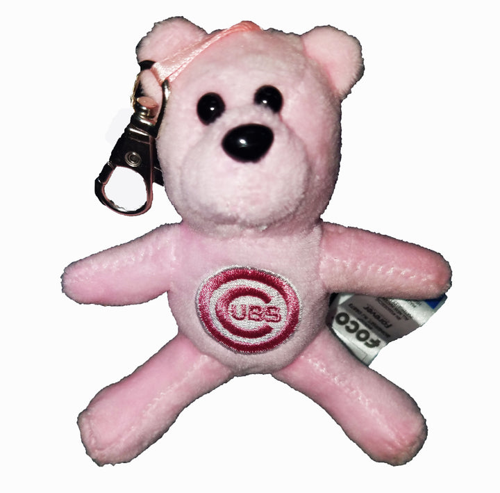 Chicago Cubs Pink Bullseye Little Bear Keychain