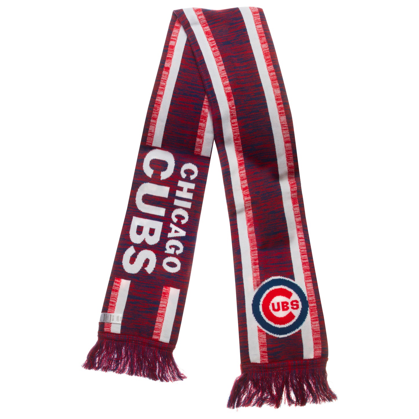 Chicago Cubs Red, White, and Blue Color Blend Knit Scarf