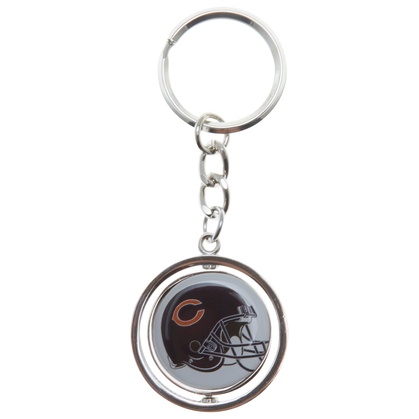Chicago Bears "C" Logo and Helmet Spinning Pendant Keychain