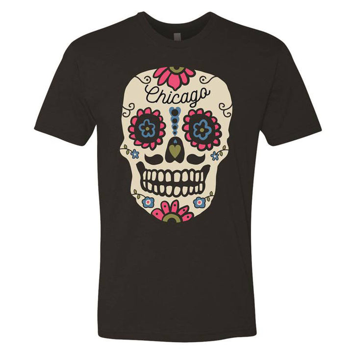 Clark Street Sports Chicago Black Sugar Skull Tee Small