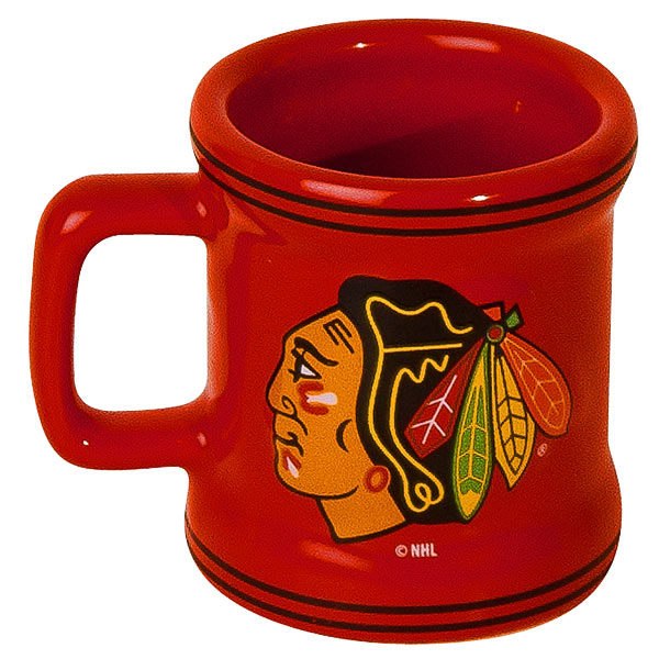Chicago Blackhawks Red 2 oz. Sculpted Mini Mug by Boelter