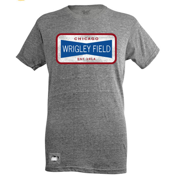 Wrigley Field Men's Grey Tee-Shirt