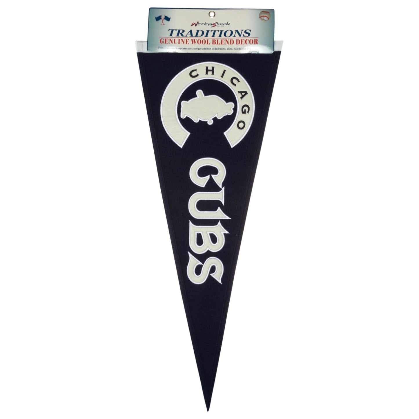 Chicago Cubs Navy and White 1914 Wool Pennant